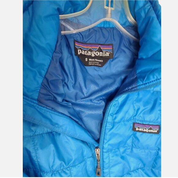 Patagonia Nano Puff Jacket Endless Blue Men Small Puffer Puffy Quilted Full Zip - Picture 4 of 5